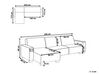 Canapé angle à droite 3 places convertible en tissu gris clair ROMEDAL_748982