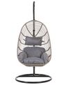 PE Rattan Hanging Chair with Stand Grey CASOLI_763751