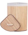 Bamboo Basket with Lid Light Wood MATARA_849061