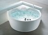 Banheira de hidromassagem de canto em acrílico branco com LED e coluna Bluetooth 182 x 150 cm MILANO_773613