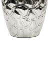 Vaso decorativo em alumínio prateado 33 cm INSHAS_765787