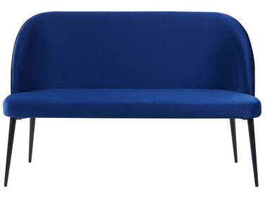 2 Seater Velvet Kitchen Sofa Navy Blue OSBY