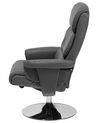 Kontorsstol med fotpall massage + värmefunktion grå LEGEND_698051