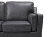 2 Seater Sofa Faux Leather Grey LOKKA_697872