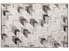 Teppich Kuhfell grau-beige 160 x 230 cm Patchwork Kurzflor ARSUZ_751728