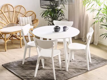 Dining Table ⌀ 100 cm White ROXBY