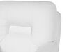 Sofá 2 plazas reclinable de piel sintética blanca BERGEN_681525