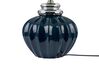 Lampada da tavolo ceramica blu scuro e bianco crema 45 cm NERIS_848382