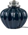 Lámpara de mesa de cerámica azul oscuro/blanco crema 45 cm NERIS_848382