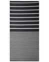 Vloerkleed polypropyleen zwart 90 x 180 cm HALDIA_716472