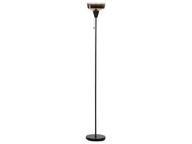 Stehlampe Rauchglas schwarz / gold 175 cm TALPARO