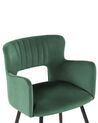Set of 2 Velvet Dining Chairs Dark Green SANILAC_847171