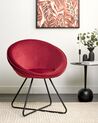 Krzesło welurowe czerwone FLOBY II_886112