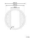 Drewniane okrągłe lustro ścienne ⌀ 60 cm jasne FIRMINY_797026