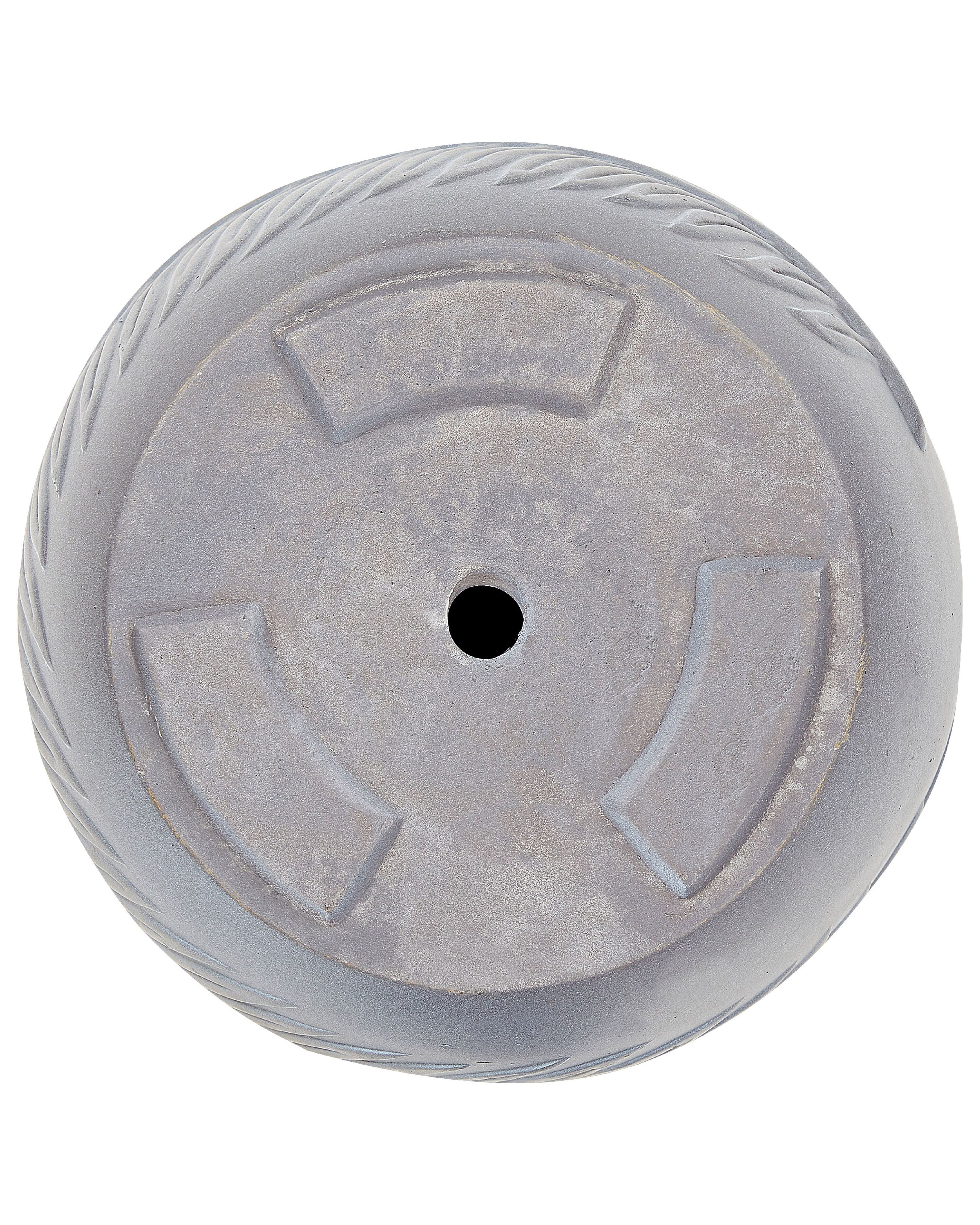 Blumentopf Grau Rund 35 X 35 X 33 Cm FTERO Beliani de Blumentopf grau rund 35 x 35 x 33 cm ftero beliani de