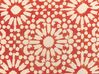 Coussin décoratif avec motif géométrique en coton 45 x 45 cm rouge CEIBA_839087