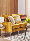 Sofa 3-osobowa welurowa żółta GAVLE_822635