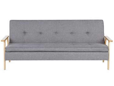 Fabric Sofa Bed Light Grey TJORN