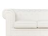 Sofá de 3 lugares em tecido branco-creme CHESTERFIELD_912110