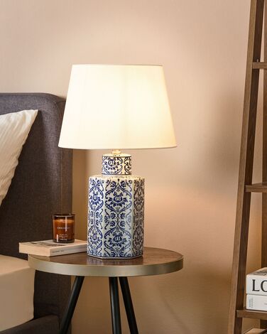 Table Lamp White and Blue MARCELIN