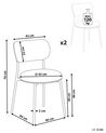 Set of 2 Boucle Dining Chairs Off-White CASEY_887269