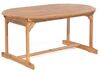 Zestaw ogrodowy drewniany stół i 8 krzeseł z poduszkami niebieskimi MAUI_755808