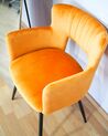 Set of 2 Velvet Dining Chairs Orange SANILAC_871897
