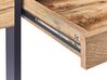 Schreibtisch heller Holzfarbton / schwarz 120 x 55 cm 2 Schubladen VIDA_824549