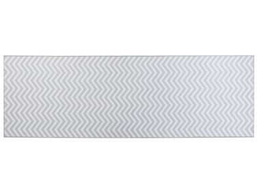 Teppich grau / weiß 80 x 240 cm SAIKHEDA