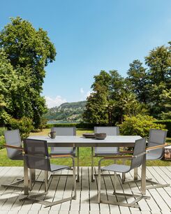 Puutarhatuolit 6kpl setti harmaa COSOLETO Puutarhatuolit 6kpl setti harmaa COSOLETO