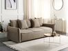 Canapé-lit avec rangement en tissu marron KRAMA_904851