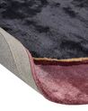 Teppich Viskose schwarz / burgunderrot 160 x 230 cm Kurzflor PITHORO_904744