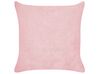 Set of 2 Corduroy Cushions 43 x 43 cm Pink MILLET_854641