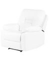 Faux Leather Manual Recliner Chair White BERGEN_681470