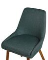 Set of 2 Fabric Dining Chairs Green MELFORT_799993