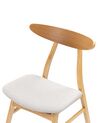 Zestaw 2 drewnianych krzeseł do jadalni jasne drewno z szarym LYNN_858547