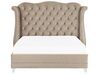 Bed fluweel taupe 160 x 200 cm AYETTE_832168