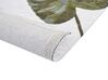 Cotton Area Rug Leaves Motif 140 x 200 cm Green BARZAH_854019