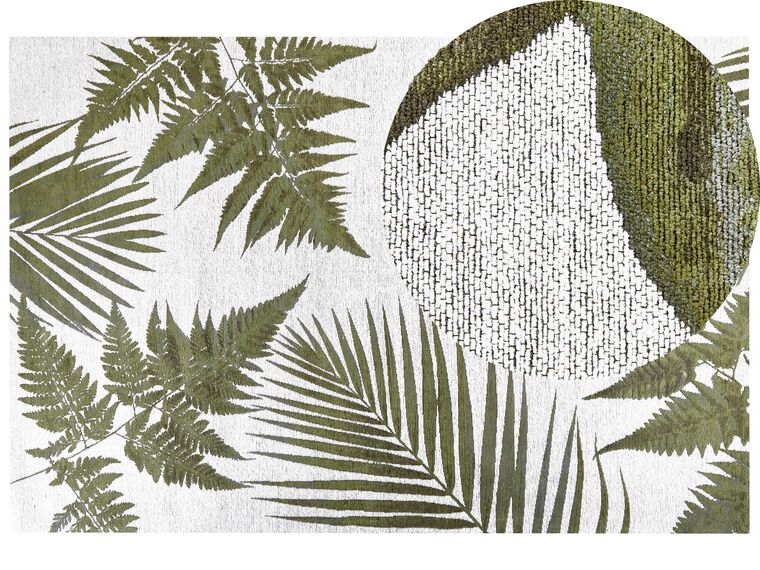 Bavlněný koberec 200 x 300 cm zelený/bílý BARZAH_854028