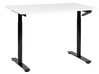 Fehér és fekete manuálisan állítható íróasztal 120 x 72 cm DESTINAS_899114