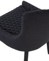 Set of 2 Fabric Dining Chairs Black SOLANO_699549