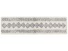 Teppich weiß / grau 80 x 300 cm geometrisches Muster Shaggy AYRUM_870320