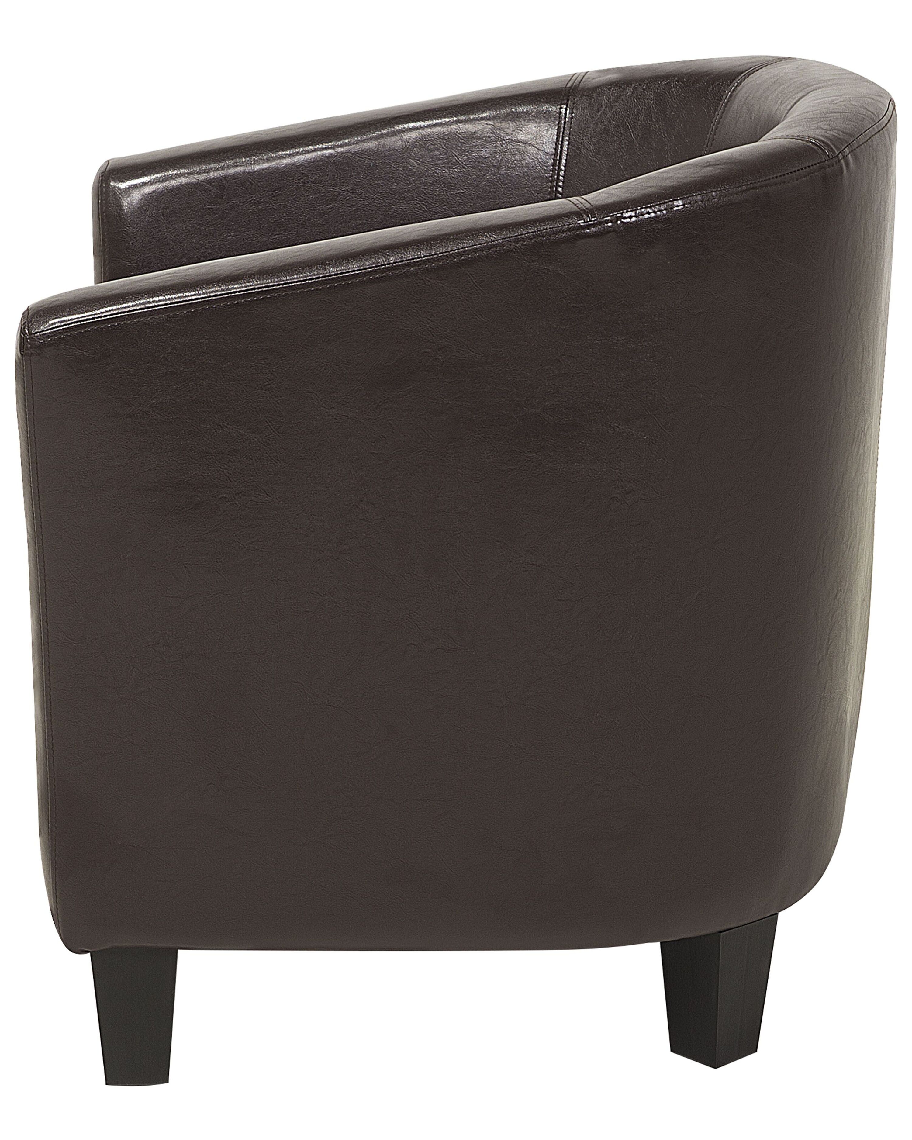 Fotel ekoskóra brązowy BORWICK