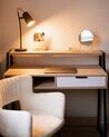 1 Drawer Home Office Desk with Shelves 100 x 50 cm Light Wood CALVIN_915862