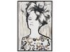 Leinwandbild mit Frauenmotiv schwarz / braun 63 x 93 cm NICOSIA _810672