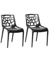 Set de 2 chaises noir MORGAN _900860