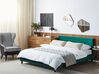 Łóżko welurowe 160 x 200 cm zielone FITOU_709942