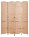 4-panelowy składany parawan pokojowy 178 x 163 cm naturalny LAPPAGO_874023