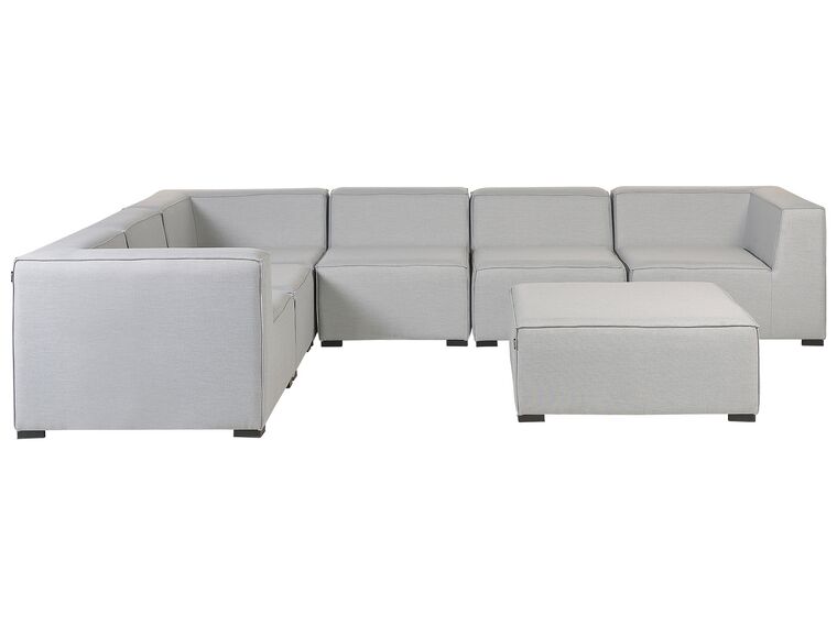 Lounge Set hellgrau 7-Sitzer rechtsseitig modular AREZZO_867633