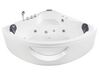 Bañera de hidromasaje LED de acrílico blanco/plateado 207 x 146 cm TOCOA II_820478